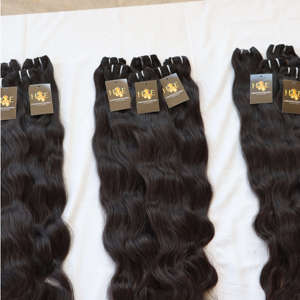 Raw Indian Temple Wefted HD Transparent pour Lace Frontal Closure Pré-collé Curly Wavy Loose Deep Human Hair Extensions Natural - Product Image 6