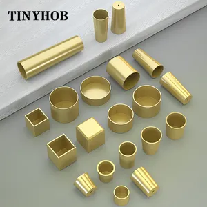 Vàng Brass Tủ Chân Bìa Brass Màu Ghế Chân Protector Sofa Chân Ống Kim Loại Cup Đồ Nội Thất Chân HD-0815