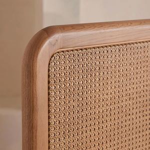Camas Modernas de Ratán con Estructura de Madera Maciza, Muebles de Dormitorio, Cama de Madera Tamaño King y Queen - Product Image 4