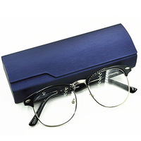 Boîte à lunettes optiques, étui à lunettes rigide et sécurisé, étui à lunettes de vue, feuille de fer pour myopie, lunettes de lecture, boîtes carrées, aimant, fait à la main