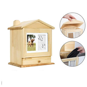 Urna Funeraria de Madera para Mascotas, Gatos y Perros, Ataúd Conmemorativo <span class=keywords><strong>en</strong></span> Forma de Casa para la <span class=keywords><strong>Muerte</strong></span> de Mascotas - Product Image 4