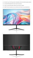 Moniteur LED à écran plat 27 pouces moniteurs de jeu 1K 2K 180hz PC ordinateur moniteurs LCD IPS panneau d'affichage AMD freesync
