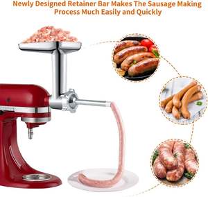 Gdrtwwh Accessoire de hachoir à aliments robuste compatible avec tous les batteurs sur socle <span class=keywords><strong>KitchenAid</strong></span>, comprend 3 tubes à <span class=keywords><strong>saucisse</strong></span> - Product Image 5