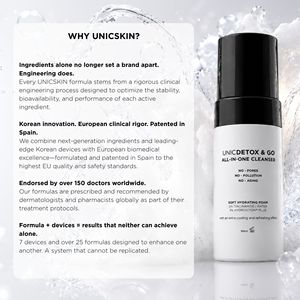 UNICDETOX&GO ESPUMA LIMPIADORA 100ML - Limpiador Espumoso Todo en Uno: Desmaquilla, limpia y tonifica. - Product Image 3