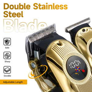 नए उत्पाद हॉट बिक्री पेशेवर पुरुषों की दाढ़ी ट्रिमर के नेतृत्व में कम शोर कॉर्ड कॉर्लेस इलेक्ट्रिक बार्बर हेयर क्लिपर्स - Product Image 5