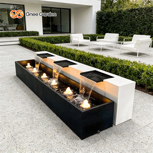 Fabrication chinoise de rideaux d'eau rectangulaires en métal galvanisé pour jardin, résistants aux intempéries et à la pluie - Product Image 3