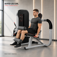 Machine à flexions de cuisses assises avec pile de poids sélectionnable et coussinets de cuisse réglables pour l'isolation des ischio-jambiers et la flexion des genoux