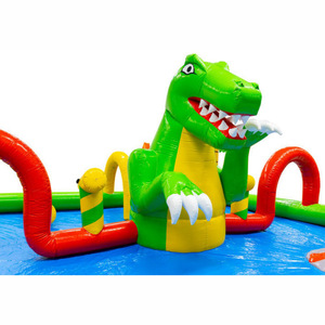 Toboggan aquatique gonflable géant OEM pour parc aquatique ouvert, idéal pour les événements et festivals d'été pour enfants – Collection Monde des Dinosaures - Product Image 2