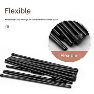 Chevalet pliable en métal Huixishi à cinq sections, portable, pour croquis et peinture, pour étudiants et artistes, noir, 162 cm, 5 lb, Chine - Product Image 2