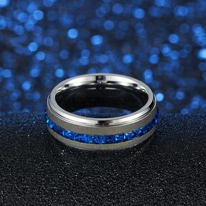 Anillo de tungsteno Micro pavé de Zirconia cúbica para hombre, anillo de diseño <span class=keywords><strong>italiano</strong></span> - Product Image 4