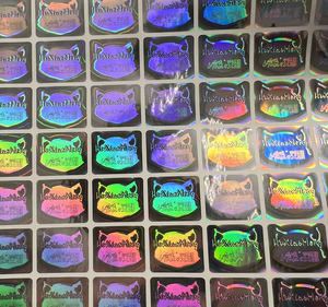 Tùy chỉnh in ấn tự dính Holographic phim Hologram Sticker UV Hologram Làm xáo trộn rõ ràng Sticker Hologram - Product Image 5