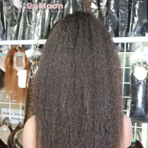 Perruque Lace Frontale Transparente 360 Degrés Sans Colle, Densité 250%, Longue, <span class=keywords><strong>Kinky</strong></span> <span class=keywords><strong>Straight</strong></span>, Cheveux Humains Vierges Grade 13A - Product Image 4