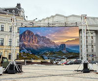 Layar LED Dinding Latar Belakang Konser Luar Ruangan P3.91 Sewa IP65 Resolusi Tinggi Animasi Acara Papan Video
