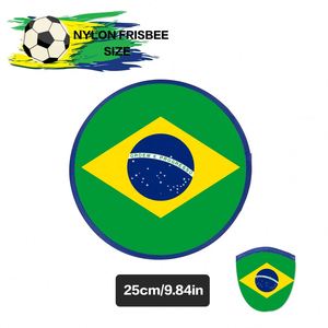 Vente en gros de soucoupes volantes en nylon personnalisées, portables et pliables avec poche, pour événements sportifs et jeux de ballon au Brésil - Product Image 2