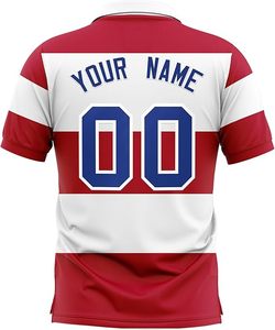 Camisetas Polo a Rayas Sublimadas Personalizadas, Jersey Deportivo para Hombre, Nombre y Número Personalizados, Ropa de Entrenamiento, Servicio de Fábrica OEM - Product Image 2