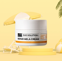 Crème Duo Solution Réparatrice Mela Triple Action Anti-Allergie, Blanchissante, Anti-Rides, Utilisation Jour, Renforce la Barrière Cutanée, Retient l'Hydratation