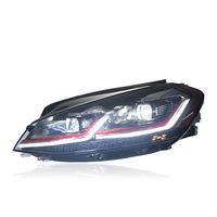Phare avant LED étanche avec clignotants séquentiels et lentille de projecteur pour VW Golf 7.5 Mk7.5 R Line 2017-2020 – Pièces de rechange automobiles