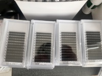 Nouvelles extensions de cils populaires LJ LB LC LD M L Curl Easy Fan 0.07mm Camellia Lashes, longueurs mixtes 8-15mm, effet sauvage et volumineux
