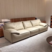 Canapé bateau à voile moderne 3 places personnalisé, dossier réglable, cuir véritable, écologique, pour salons, hôtels, appartements, faible MOQ