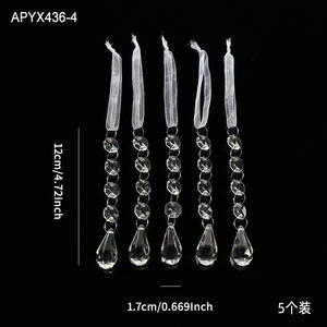 ชุดเครื่องประดับคริสตัลเกล็ดหิมะทำจากอะคริลิคใสสำหรับปลูกในฤดูใบไม้ผลิ - Product Image 5