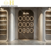 Vitrine de présentation de cosmétiques personnalisée avec éclairage, comptoir de présentation de maquillage, mobilier cosmétique pour l'affichage de produits cosmétiques