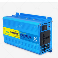 Convertisseur de courant à onde sinusoïdale pure 500W Nominaux 1000W en crête DC 12V vers AC 220V 230V Prise EU pour voiture avec port USB