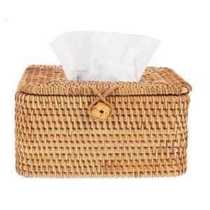 Organizador rectangular de ratán tejido a mano funcional Solución de almacenamiento de gran aspecto para una organización de oficina ordenada - Product Image 4