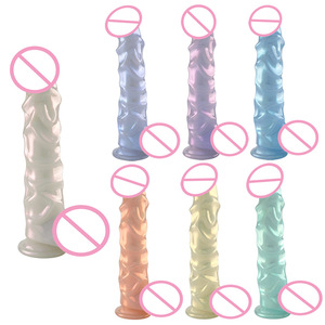 Dildo in Silicone Morbido Extra Lungo a Due Teste Colore Macaron per Trasmissioni in Diretta Femminili, Prodotto per Adulti BDSM, Masturbazione Anale - Product Image 1