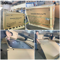 Pengiriman Cepat Sistem Panel Surya Balkon 600W 800W, Kit Tenaga PV Monokristalin untuk Penggunaan Rumah Teras Hunian