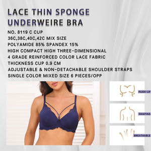 Binnys ชุดชั้นในสตรีแบบเซ็กซี่บราและกางเกงไซส์ใหญ่พิเศษชุดชั้นในสตรีแบบปักลายใต้2023 - Product Image 4