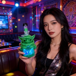 Base de Cerámica para Hookah con Forma de Rana Verde, Accesorio Decorativo para Fumar, Ideal para Fiestas y Bares - Product Image 1