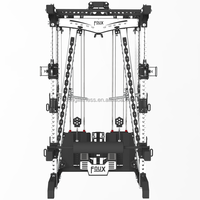 Tower Smith Machine Multifonctionnelle, Rack de Musculation Commercial à Angle Réglable en 5 Positions, Équipement de Fitness