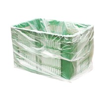 Sac d'emballage jetable transparent en film HDPE vierge, à fond plat, anti-humidité et anti-poussière, refermable avec fermeture éclair, grande taille