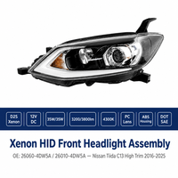 Phare avant bi-xénon OEM 260604DW5A 260104DW5A gauche et droit pour Nissan Tiida C13 High Trim 2016-2025