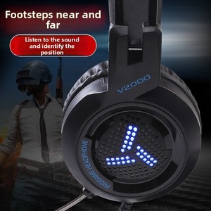 Casque de jeu LIMEIDE <span class=keywords><strong>V2000</strong></span> transfrontalier, lumineux, pour e-sport, circum-auriculaire, avec basses améliorées, éclairage RVB et ANC - Product Image 5