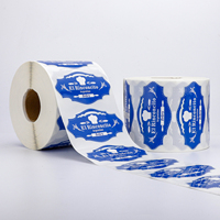 Etiqueta Adhesiva de Vinilo Impermeable para Alimentos, Impresión a Todo Color Personalizada, en Rollo, con Logotipo Troquelado, para Empaque de Pasteles, Postres, Galletas y Dulces de Panadería
