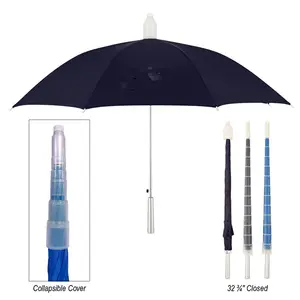Promotional UV Waterproof Windproof Sun And Rain Umbrella Custom Logo Automatic Umbrella With Plastic Cover Cup