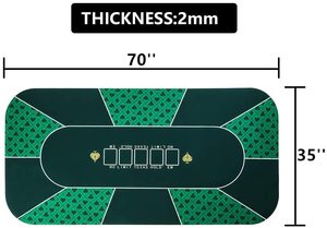 Mesa de póker profesional de 1,8 M, impermeable, plegable, de goma, negro, 21 puntos, equipo de casino, juegos, mesas de casino - Product Image 2