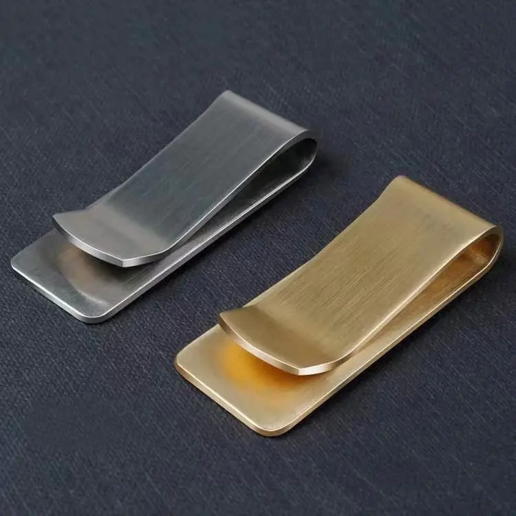 Nhà Sản Xuất Biểu Tượng Tùy Chỉnh Có Thể Được Khắc Kim Loại Ví Trống Money Clip Chủ Thẻ Brass Thép Không Gỉ Dập Các Bộ Phận