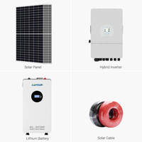 Système hybride domestique Lovsun 3,6-20 kW, contrôleur MPPT, onduleur hybride Deye, panneaux solaires en silicium, système d'énergie solaire résidentiel