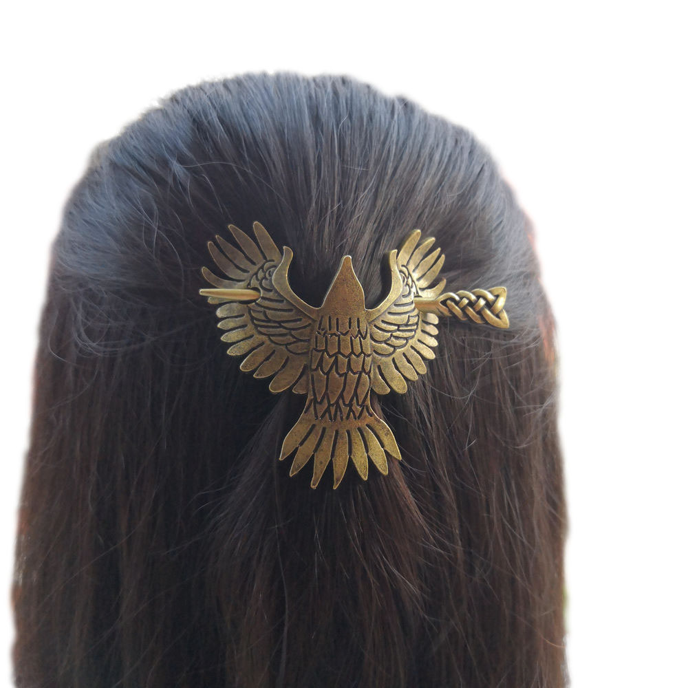 Заколка для волос с орлом из сплава и бронзы для женщин