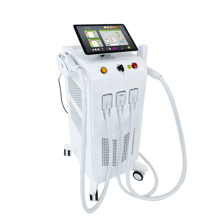 6 Trong 1 Nhiều Dụng Cụ Làm Đẹp Yag Laser 500W Laser Elight Ba Bước Sóng Diode Laser Hair Removal Máy