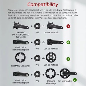 ThinkRider PP5 Spider Power Meter Set 4 Bolt 110BCD 24mm Cadence Pedal Balance Ant Steel Spindle Crankset <strong>Chainring</strong> for <strong>Shimano</strong> - Product Image 2