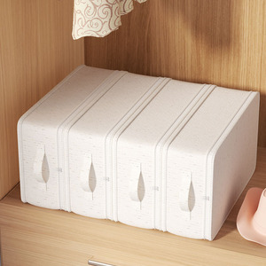 Clothing Organizer Storage Bag <b>Set</b> Rectangle <b>Linen</b> Fabric Wardrobe Use - Product Image 3