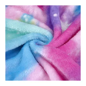 Super Soft Flannel Fleece Fabric Baby Flannel Blanket Customized Printed Pattern Polyester Blanket Fabric