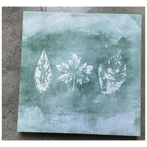 Decoración Escandinava, Arte Botánico para Pared, Ilustración de Hojas Verdes, Impresión en Lienzo y Pintura al Óleo Moderna Hecha a Mano sobre Lienzo - Product Image 4