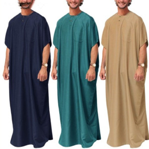 Ropa Islámica de Manga Corta, Kaftan, Jubah, Abaya, Jalabiya, Thobe Árabe, <span class=keywords><strong>Jalaba</strong></span>, Vestido Largo Musulmán para Hombre, Perfecto para Vestimenta Cultural - Product Image 5