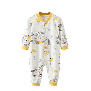 Automne bébé combinaison barboteuse à manches longues pur coton imprimé chemise léger nouveau-né bas vêtements climatisés - Product Image 5