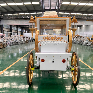 รถม้าไฟฟ้า ZOWN รุ่น Royal Carriage สีขาวทอง ดีไซน์หรูหรา ล้อแข็งแรง สำหรับงานแต่งงาน สวนสาธารณะ และทัวร์ในเมือง - Product Image 2