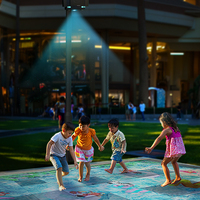 Système de projection interactive multi-canaux pour les festivals, les événements en plein air et les parcs